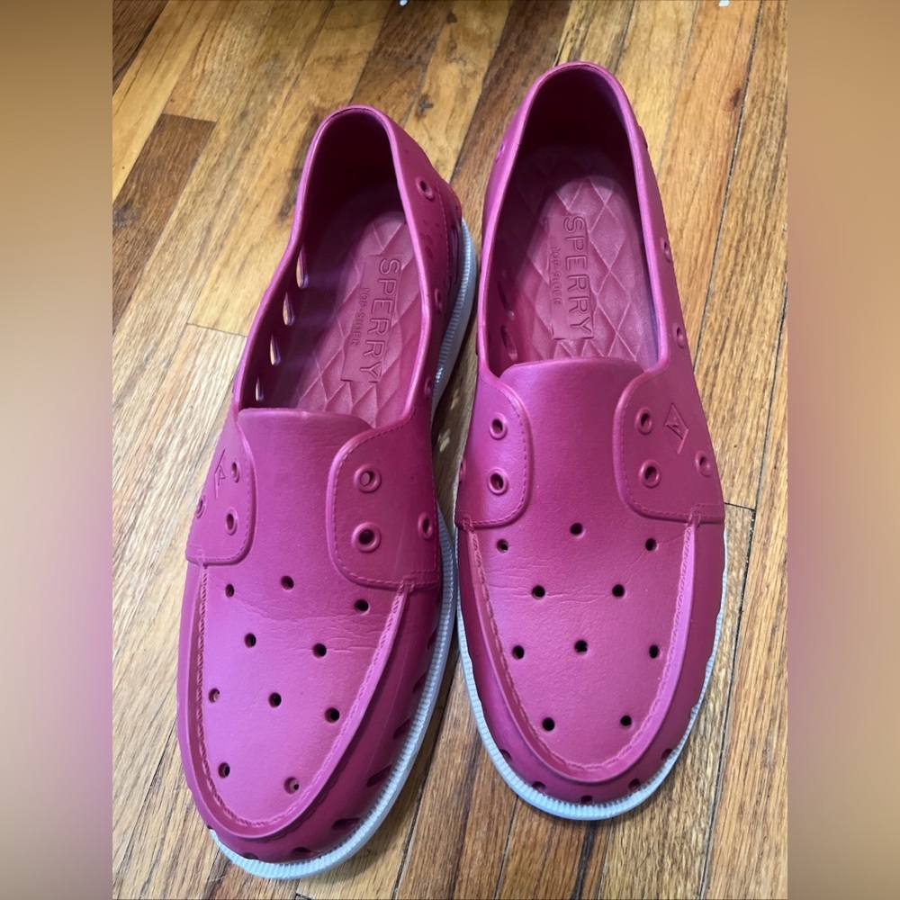 Sperry Top Sider Float Shoe Sz Mens 12 Red Boat Shoe